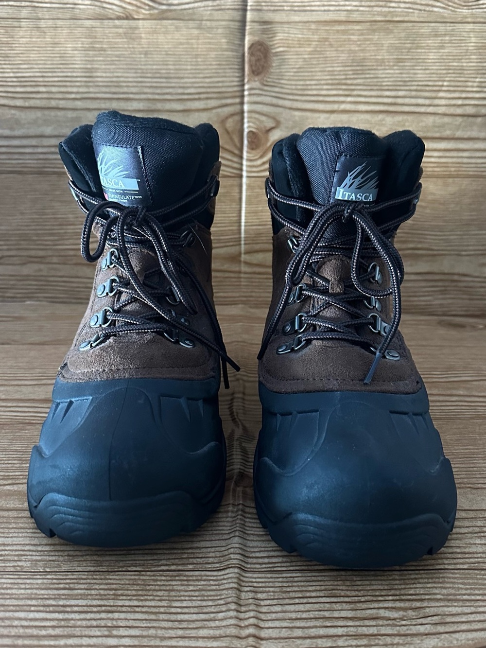 Itasca Men's Dark Brown and Black Waterproof Snow Boots Size 9